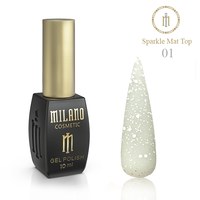 Изображение  Top for gel polish Milano Top Sparckle Matte No. 01, 10 ml, Color No.: 1