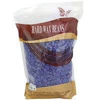 Зображення  Віск 0,5 кг у гранулах для депіляції Hard Wax Beans, Лаванда (синій)