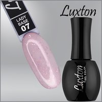 Зображення  Камуфлююча база LUXTON Lady Base №007 молочний з рожевим шимером та рожево-бузковою поталлю, 15 мл, Об'єм (мл, г): 15, Цвет №: 007