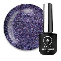 Изображение  Top for gel polish without a sticky layer Saga Top Crush No. 01 hologram reflective, 9 ml, Volume (ml, g): 9, Color No.: 1