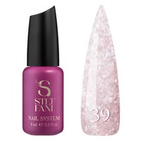 Изображение  Base camouflage for gel polish Steffani Cover Base №39 reflective pink pearls with mother-of-pearl and shimmer, 9 ml, Volume (ml, g): 9, Color No.: 39