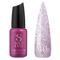 Изображение  Base camouflage for gel polish Steffani Cover Base №40 reflective lilac pearls with mother-of-pearl and shimmer, 9 ml, Volume (ml, g): 9, Color No.: 40