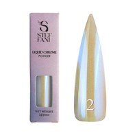 Изображение  Liquid rub for nails Steffani Liquid Chrome Powder 02 blue, 2 g, Volume (ml, g): 2, Color No.: 2