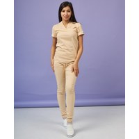 Изображение  Women's medical suit Marseille beige s. 46, "WHITE ROBE" 383-367-708, Size: 46, Color: beige