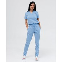 Изображение  Women's medical suit Marseille blue s. 54, "WHITE ROBE" 383-333-708, Size: 54, Color: blue light