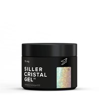 Зображення  Гель з блискітками Siller Cristal №02, 15 мл, Об'єм (мл, г): 15, Цвет №: 02
