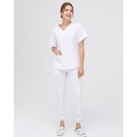 Изображение  Women's medical suit Arizona white s. 50, "WHITE ROBE" 468-324-924, Size: 50, Color: white