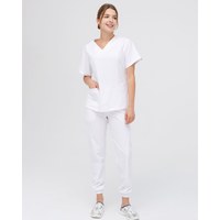 Изображение  Women's medical suit Arizona white s. 48, "WHITE ROBE" 468-324-924, Size: 48, Color: white