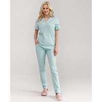 Изображение  Women's medical suit Marseille mint s. 48, "WHITE ROBE" 383-332-708, Size: 48, Color: mint