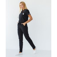 Изображение  Women's medical suit Marseille black s. 54, "WHITE ROBE" 383-321-708, Size: 54, Color: black