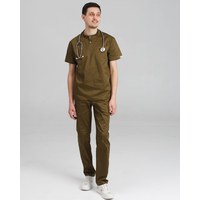 Изображение  Men's medical suit Denver khaki s. 50, "WHITE ROBE" 404-368-679, Size: 50, Color: khaki