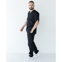 Изображение  Medical suit for men Granite black s. 50, "WHITE ROBE" 130-321-710, Size: 50, Color: black