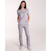 Изображение  Women's medical suit Topaz gray s. 44, "WHITE ROBE" 137-328-705, Size: 44, Color: grey