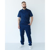 Изображение  Men's medical suit Denver dark blue s. 46, "WHITE ROBE" 404-406-679, Size: 46, Color: navy blue