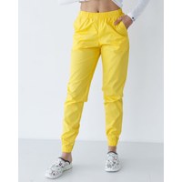 Изображение  Medical pants women's joggers yellow s. 54, "WHITE ROBE" 303-397-730, Size: 54, Color: yellow
