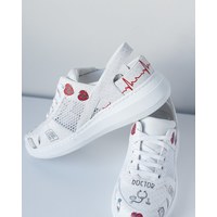 Изображение  Medical Shoes Sneakers with Open Heel Doctor PU Sole s. 37, "WHITE ROBE" 347-324-849, Size: 37, Color: doctor