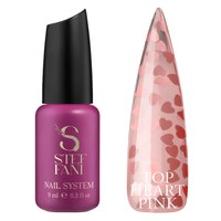 Изображение  Topcoat Steffani Top Heart Pink, 9 ml, Volume (ml, g): 9, Color No.: Pink