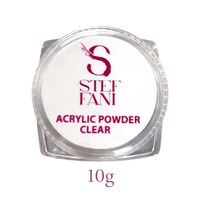 Изображение  Акриловая пудра для ногтей Steffani Acryl Powder №01 Clear прозрачный, 10 г
