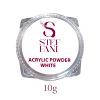 Изображение  Акриловая пудра для ногтей Steffani Acryl Powder №02 White белый, 10 г