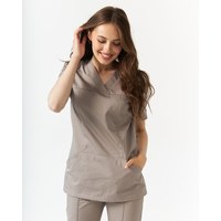 Изображение  Medical Women's shirt Topaz Mocha s. 40, "WHITE ROBE" 164-421-705, Size: 40, Color: mocha