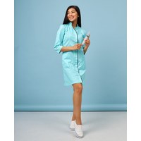 Изображение  Medical women's gown Sakura mint gray s. 52, "WHITE ROBE" 160-356-678, Size: 52, Color: mint gray