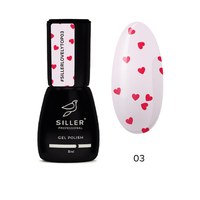 Изображение  Top with hearts without sticky layer Siller Lovely No. 03, 8 ml