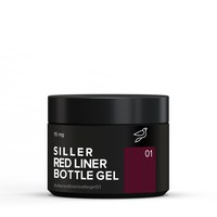 Зображення  Гель для нарощування Siller Red Liner №01, 15 мл, Об'єм (мл, г): 15, Цвет №: 01