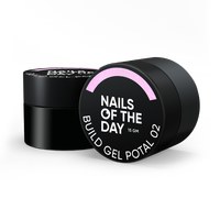 Зображення  Nails of the Day Build gel Potal 02 - ніжно-рожевий будівельний гель з поталлю для нігтів, 15  мл, Об'єм (мл, г): 15, Цвет №: 02