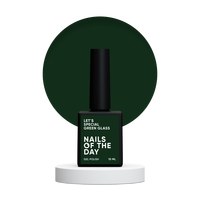 Изображение  Nails of the Day Let's special Green glass - emerald gel nail polish covering one layer, 10 ml, Volume (ml, g): 10, Color No.: Green glass