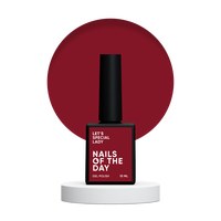 Изображение  Nails of the Day Let's special Lady - deep red gel nail polish covering one layer, 10 ml