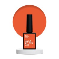 Изображение  Nails of the Day Let's special Titian - bright carrot gel nail polish with one layer coverage, 10 ml