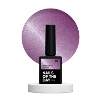Изображение  Nails of the Day Vitrage cat eye 01 - stained pink gel polish with a cat's eye, 10 ml, Volume (ml, g): 10, Color No.: 1