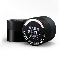 Изображение  Nails Of The Night Shell builder gel 01 - low-temperature building gel with a pearl effect for nails, 15 g