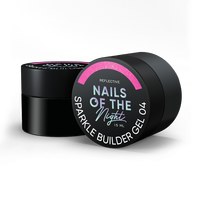 Изображение  Nails Of The Night Sparkle builder gel 04 - pink reflective building gel, 15 ml, Volume (ml, g): 15, Color No.: 4