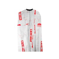 Изображение  Barber hair cutting cape YRE with print white # 5869