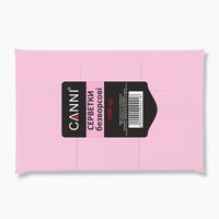 Изображение  Салфетки безворсовые CANNI для снятия липкого слоя розовые, 1000 шт