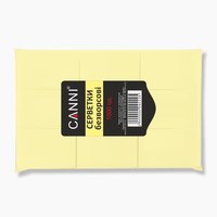 Изображение  CANNI linen-free wipes for removing the sticky layer, yellow, 1000 pcs.