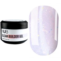 Изображение  Биллдер-гель для моделирования ногтей с хлопьями юкки NUB Gleam Builder Gel №03, 12мл, Объем (мл, г): 12, Цвет №: 03