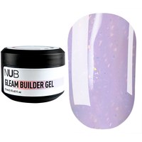Изображение  Биллдер-гель для моделирования ногтей с хлопьями юкки NUB Gleam Builder Gel №04, 12мл, Объем (мл, г): 12, Цвет №: 04