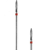 Изображение  Фреза алмазная Molekula 243/023R пламя красная диаметр 2.3 мм / рабочая часть 8 мм