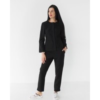 Изображение  Medical suit women's Jacqueline black (Viscose "Elite") p. 54, "WHITE COAT" 440-321-927, Size: 54, Color: black