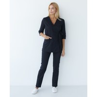 Изображение  Medical suit women's Shanghai black p. 46, "WHITE COAT" 139-321-704, Size: 46, Color: black