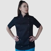 Изображение  Китель женский короткий рукав черный р. 2XL Nibano 4100.BL.XXL, Размер: 2XL, Цвет: черный