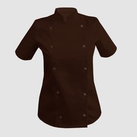 Изображение  Китель женский короткий рукав коричневый р. M Nibano 4100.BR.M, Размер: M, Цвет: коричневый