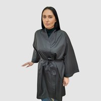 Изображение  Защитный халат-кимоно черный водонепроницаемый р. M-L Nibano 4904.BL-m-l, Размер: M-L, Цвет: черный