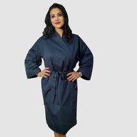 Изображение  Protective robe-kimono dark blue waterproof XL-2XL Nibano 4904.DGXL2XL-dblue, Size: XL-2XL, Color: navy blue