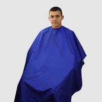 Изображение  Hairdressing cape blue (Buttons) waterproof Nibano 4901.RB-0