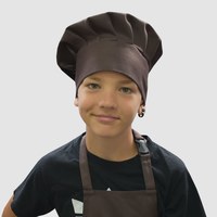 Зображення  Дитяча шапка шеф-кухаря коричнева Nibano 6610.BR-0, Колір: коричневий