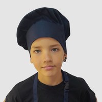 Изображение  Детская шапка шеф-повара темно-синя Nibano 6610.NA-0, Цвет: темно-синий