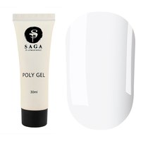 Изображение  Poly gel Saga Poly Gel (new design) № 02 white, 30 ml, Volume (ml, g): 30, Color No.: 2